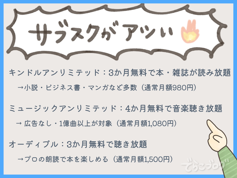プライムデーはサブスク無料期間が延長!