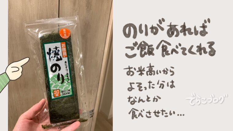 ワンオペ育児で課金してよかった【食べ物】のり最強説