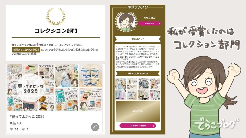 買ってよかったコンテスト2025年コレクション部門で準グランプリをとりました！