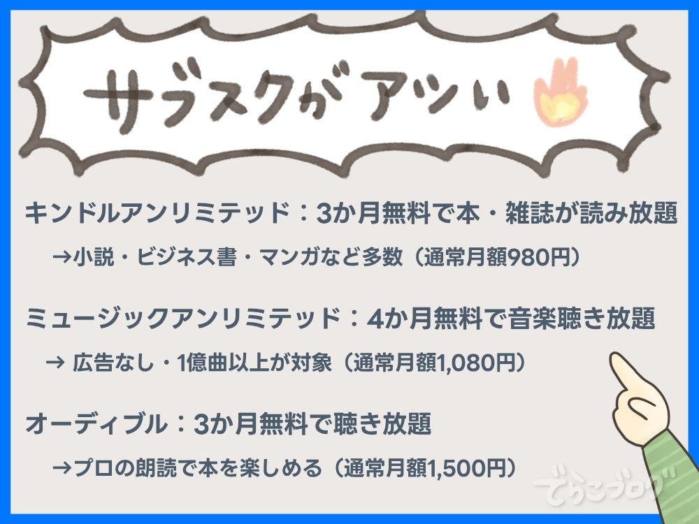プライムデーはサブスク無料期間が延長！