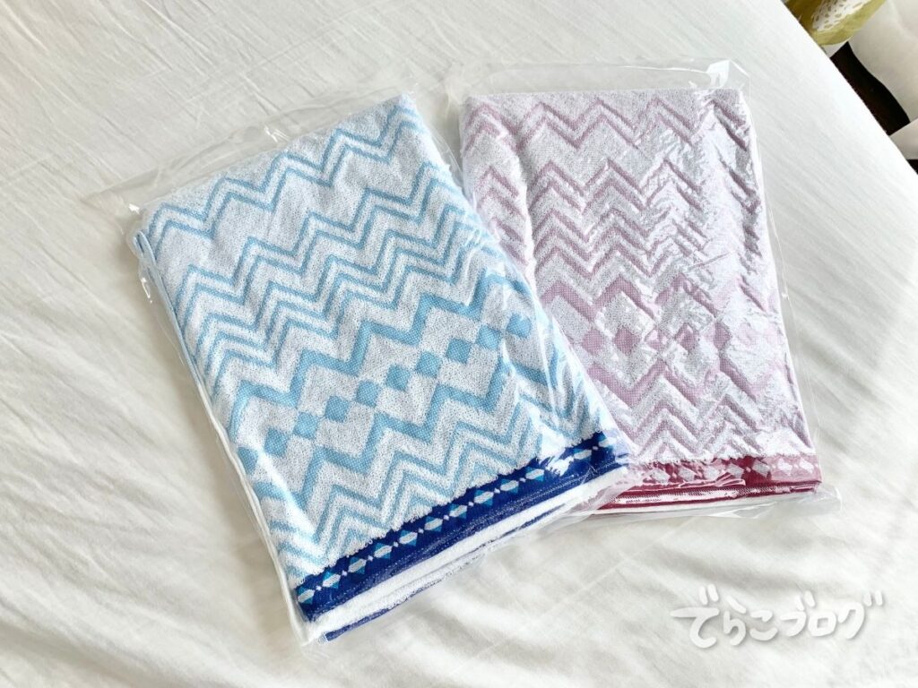 違う日にガッコスで購入した今治バスタオル